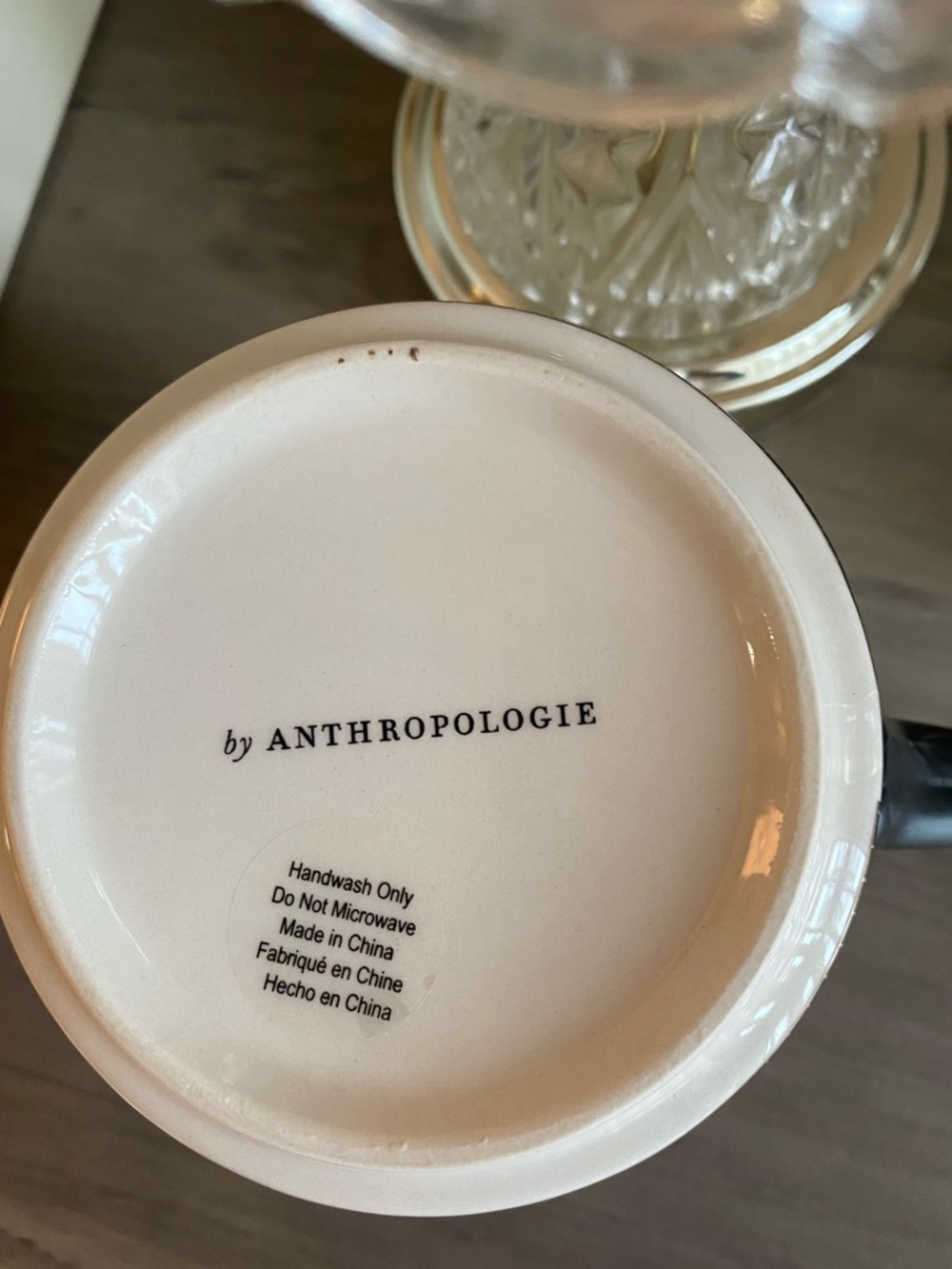 Anthropologie Bistro Tile Monogram Mug - Letter N - Picture 4 of 4